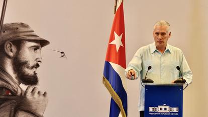 Le président de Cuba, Miguel Diaz-Canel, à La Havane, le 13 mars 2026.