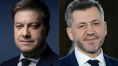 Benoît Payan, le maire sortant de Marseille, et Franck Allisio, candidat RN.