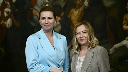 Mette Frederiksen, première ministre danoise et Giorgia Meloni, première ministre italienne.