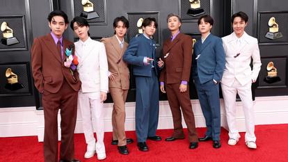 Le groupe sud-coréen BTS à Las Vegas, le 3 avril 2022.