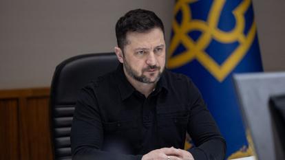 Volodymyr Zelensky s’exprime depuis Kiev par visioconférence devant les dirigeants de l’Union européenne, réunis en sommet à Bruxelles le 19 mars 2026.