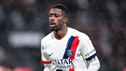 Ousmane Dembélé sur le banc à Nice.