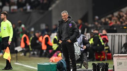 Luis Enrique lors du match à Nice.