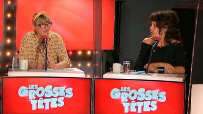 Christine Bravo et Isabelle Mergault dans «Les Grosses Têtes» sur RTL.