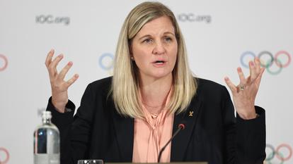 La présidente du Comité international olympique, Kirsty Coventry.