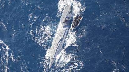 Un semi-submersible de narcotrafiquants intercepté au large du Portugal.