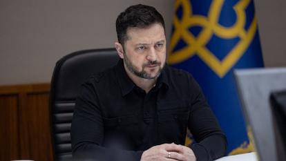 Le président ukrainien Volodymyr Zelensky à Kiev, le 19 mars 2026.