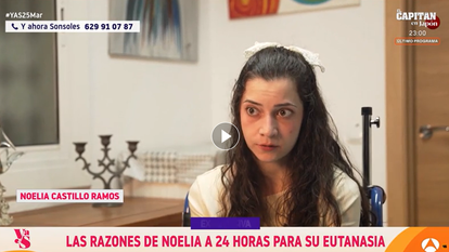 Noelia Castillo Ramos lors d’un entretien à la chaîne espagnole Antena 3.