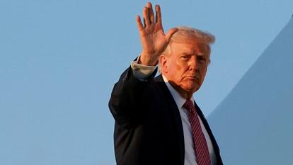 Le président américain Donald Trump à l’aéroport international de Miami, en Floride,le 27 mars 2026.