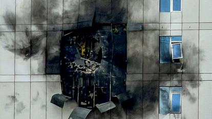 Un bâtiment endommagé par une attaque de drone iranien, à Juffair, Manama, Bahreïn, le 1er mars 2026 (photo d’illustration).