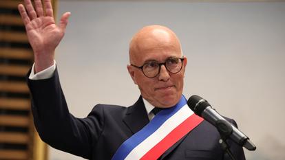 Éric Ciotti, président de l’UDR, le 27 mars lors de son installation à la mairie de Nice, dans les Alpes-Maritimes.