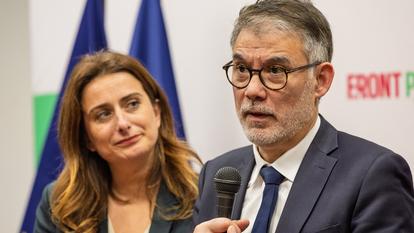 Marine Tondelier et Olivier Faure le 24 janvier 2026.