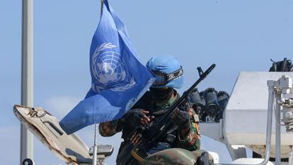 Un casque bleu de l’ONU. (Image d’illustration)