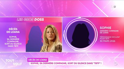 Sophie, la dernière compagne de Loana sort du silence sur W9.