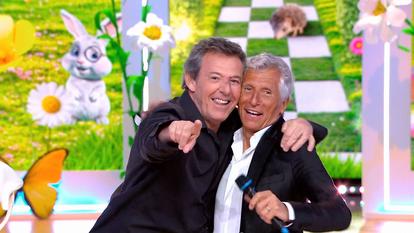 Jean-Luc Reichmann et Nagui dans le numéro des « 12 coups de midi » diffusé le 1er avril 2026