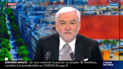 Pascal Praud dans «L’Heure des pros» sur CNews.