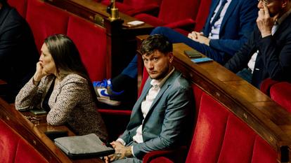 Le député LFI du Vaucluse, Raphaël Arnault, mercredi, dans l’Hémicycle.