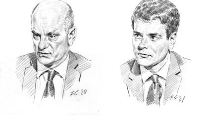 Jean-Michel Blanquer (à gauche) et Benjamin Morel (à droite).