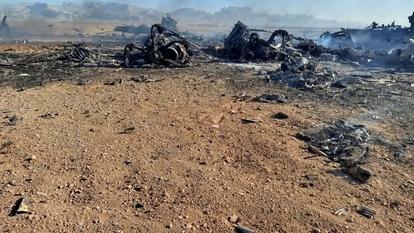 Les médias iraniens ont publié cette image, qui serait celle d’un avion américain abattu par la défense anti-aérienne.