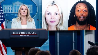 La porte-parole de la Maison-Blanche, Karoline Leavitt, s’exprime sur le meurtre de la réfugiée ukrainienne Iryna Zarutska, qui aurait été tuée par Decarlos Brown Jr. à bord d’un tramway à Charlotte, à Washington, le 9 septembre 2025.