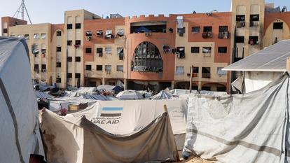 Un camp de réfugiés à Khan Younès, dans le sud de la bande de Gaza, le 5 avril 2026. Image d’illustration.