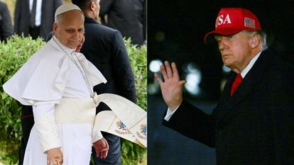 Léon XIV et Donald Trump.