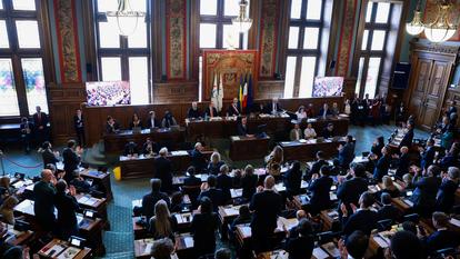 Première session du nouveau Conseil de Paris à l’Hôtel de Ville, le 29 mars 2026.