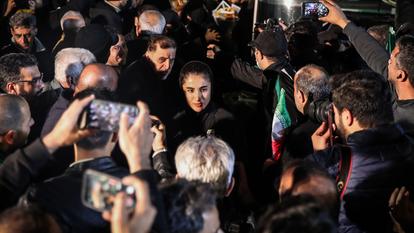 Des membres de l’équipe féminine iranienne accueillies à Téhéran (Iran) après la Coupe d’Asie des Nations le 19 mars 2026.