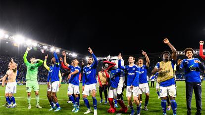 Les Strasbourgeois après leur succès 4-0 contre Mayence.