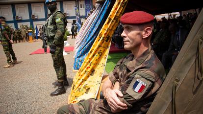 Le général français Jacques Langlade de Montgros, à Bangui, le 3 février 2022.