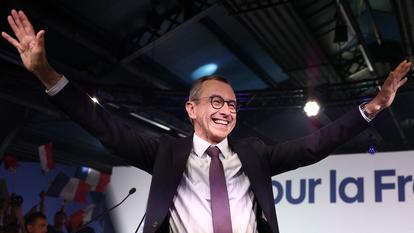 Bruno Retailleau, candidat Les Républicains à la présidentielle, au Parc floral de Paris, lors de son premier meeting de campagne le 20 juin.