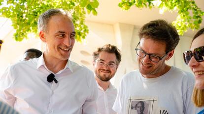 Raphaël Glucksmann et Nicolas Mayer-Rossignol, maire socialiste de Rouen (Seine-Maritime).