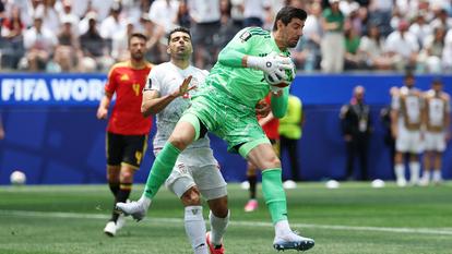Thibaut Courtois a dû s’employer face aux Iraniens