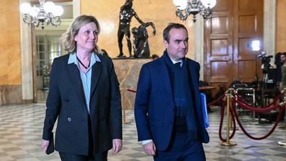 La présidente de l’Assemblée nationale, Yaël Braun-Pivet, et le premier ministre, Sébastien Lecornu.