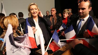 Marine Le Pen à Ajaccio, en 2015.