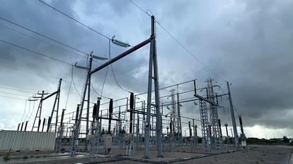 Un transformateur RTE à Dunkerque.