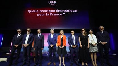 Certains candidats à la présidentielle, ou leurs représentants, commencent à participer à des tables rondes thématiques, comme ici, sur l’énergie, le 23 juin à Paris.