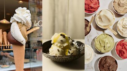 Les glaces et sorbets de La Crèma, Fumo et Bulgari.