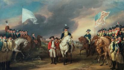 "La Reddition de Lord Cornwallis à Yorktown" par John Trumbull, huile sur toile (1787-1828), Rotonde du Capitole, Washington