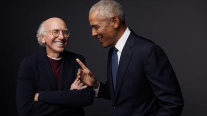 Larry David et Barack Obama dans Life, Larry and The Pursuit of Unhappiness, dès ce 27 juin 2026 sur HBO Max.