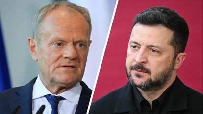 Donald Tusk, premier ministre polonais, et Volodymyr Zelensky, président ukrainien.