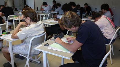 L’épreuve de philosophie au lycée polyvalent de Bellevue, à Toulouse (Haute-Garonne), le 15 juin.