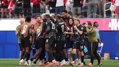 Eustaquio a inscrit le but libérateur pour le Canada.