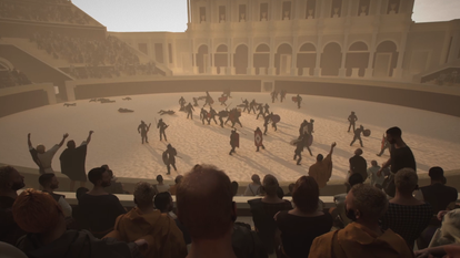 Le film, réalisé avec des images en 3D, montre comment Rome a séduit les Parisii, notamment avec les jeux organisés dans les arènes dont une partie est encore visible du côté de la rue de Monge, dans le 5e arrondissement de Paris.