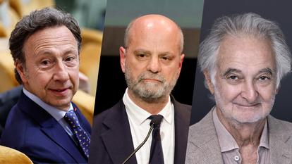 Stéphane Bern, Jean-Michel Blanquer et Jacques Attali (de gauche à droite).