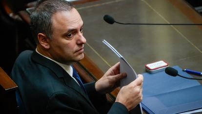Manuel Adorni au Congrès de la Nation argentine, à Buenos Aires, le 29 avril 2026. REUTERS/Mariana Nedelcu