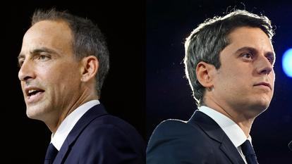 Raphaël Glucksmann et Gabriel Attal.