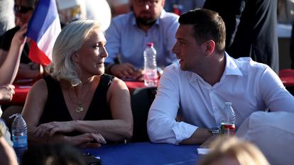 Marine Le Pen et Jordan Bardella, à Liévin, le 4 juillet 2026.