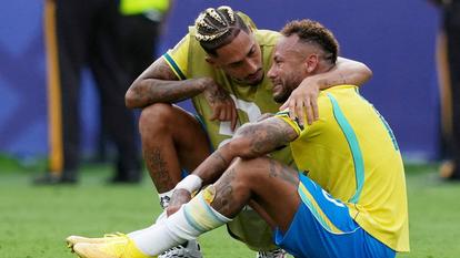 Ici avec Raphinha, Neymar Jr n’a pas pu empêcher l’élimination du Brésil.