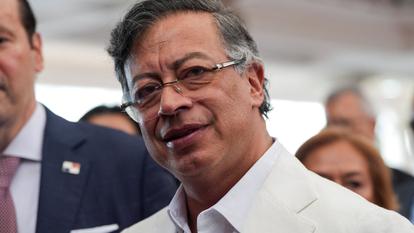 Le président sortant de la Colombie, Gustavo Petro, à une réunion des chefs d’État et de gouvernement, au Palais Bolívar à Panama City, au Panama, le 22 juin 2026.